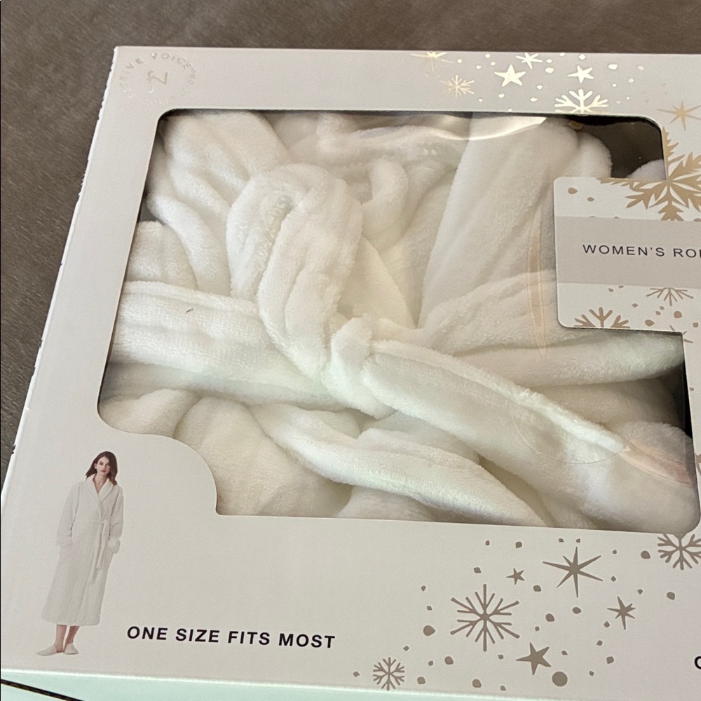 Women's Plush White Robe